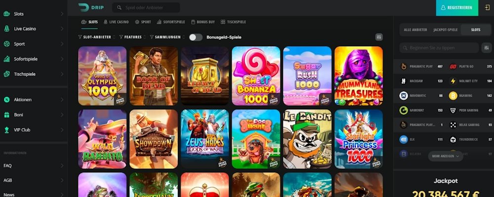 Drip Casino bietet die beste Zahlungsvielfalt